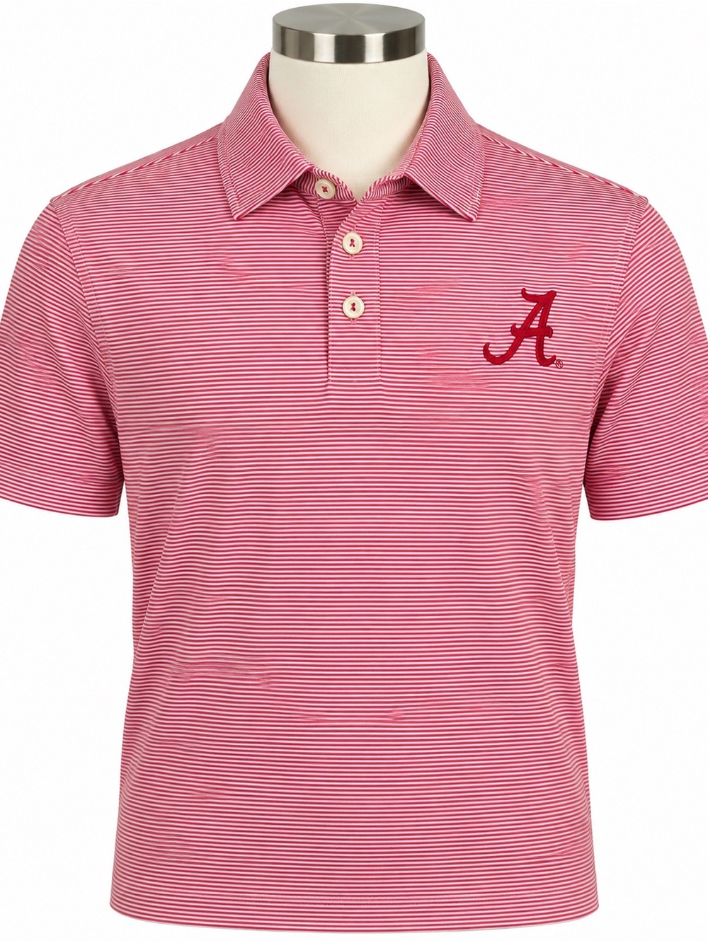 Peter Millar Alabama Crimson Tide Men’s XL Red White Striped Golf Polo NWT